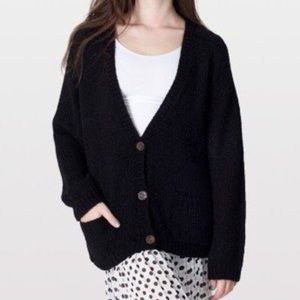 American Apparel Black Mohair Cardigan